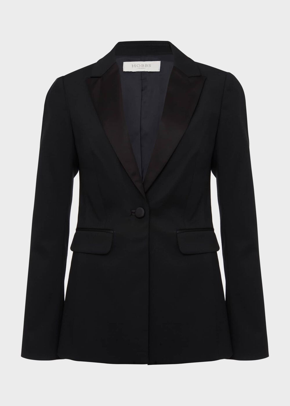 Lilian Tux Jacket, Black, hi-res