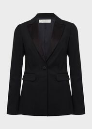 Lilian Tux Jacket, Black, hi-res