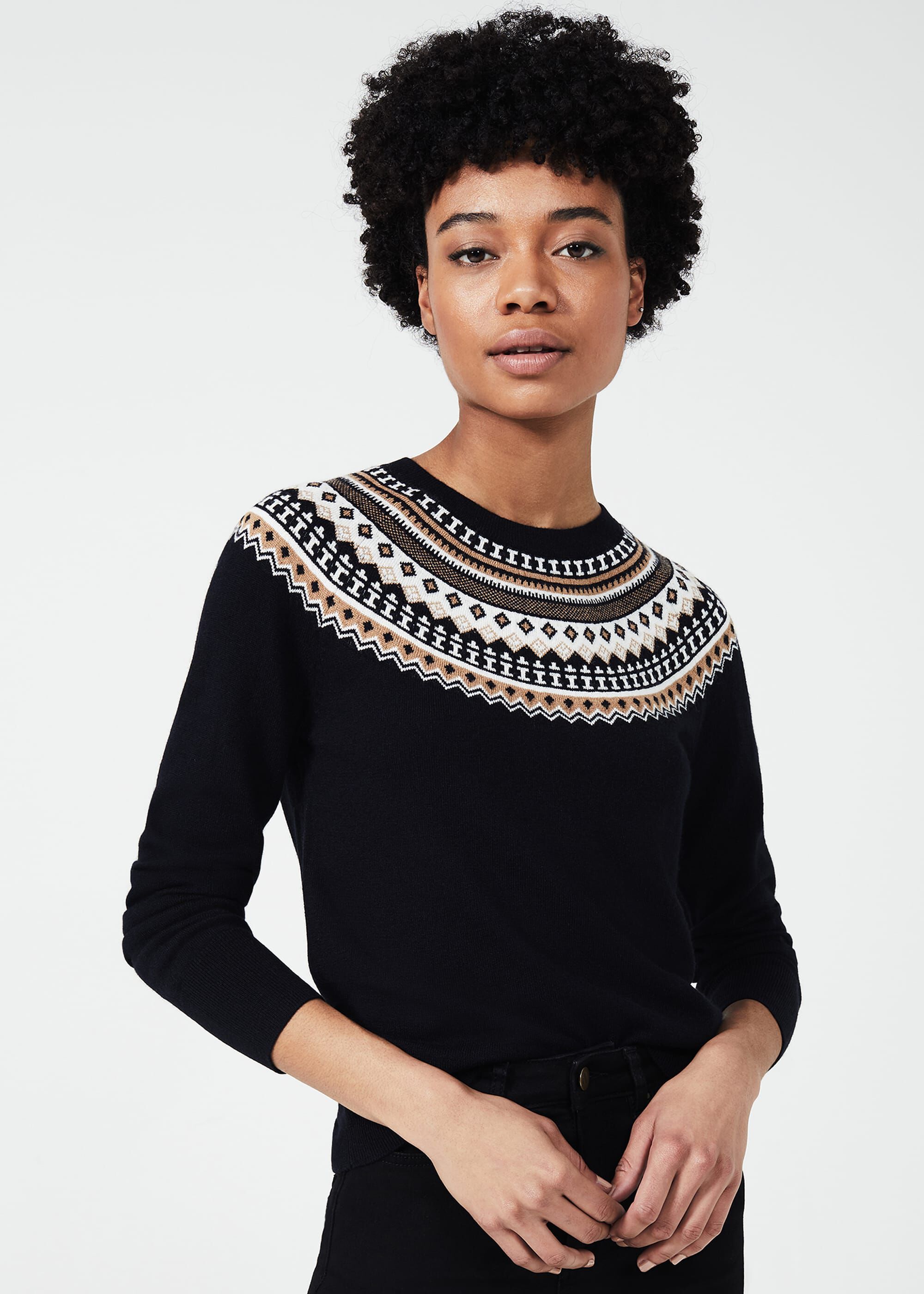 black fairisle jumper