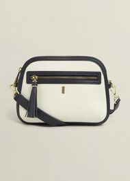 Carlton Canvas Crossbody Bag, Natural Navy, hi-res