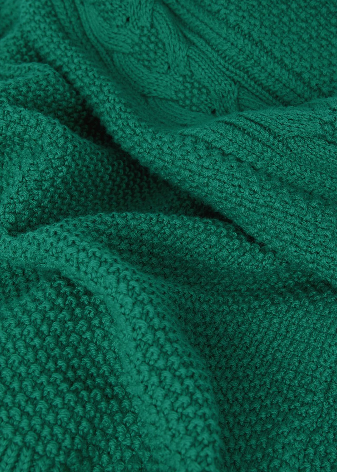 Camilla Cotton Jumper, Emerald Green, hi-res