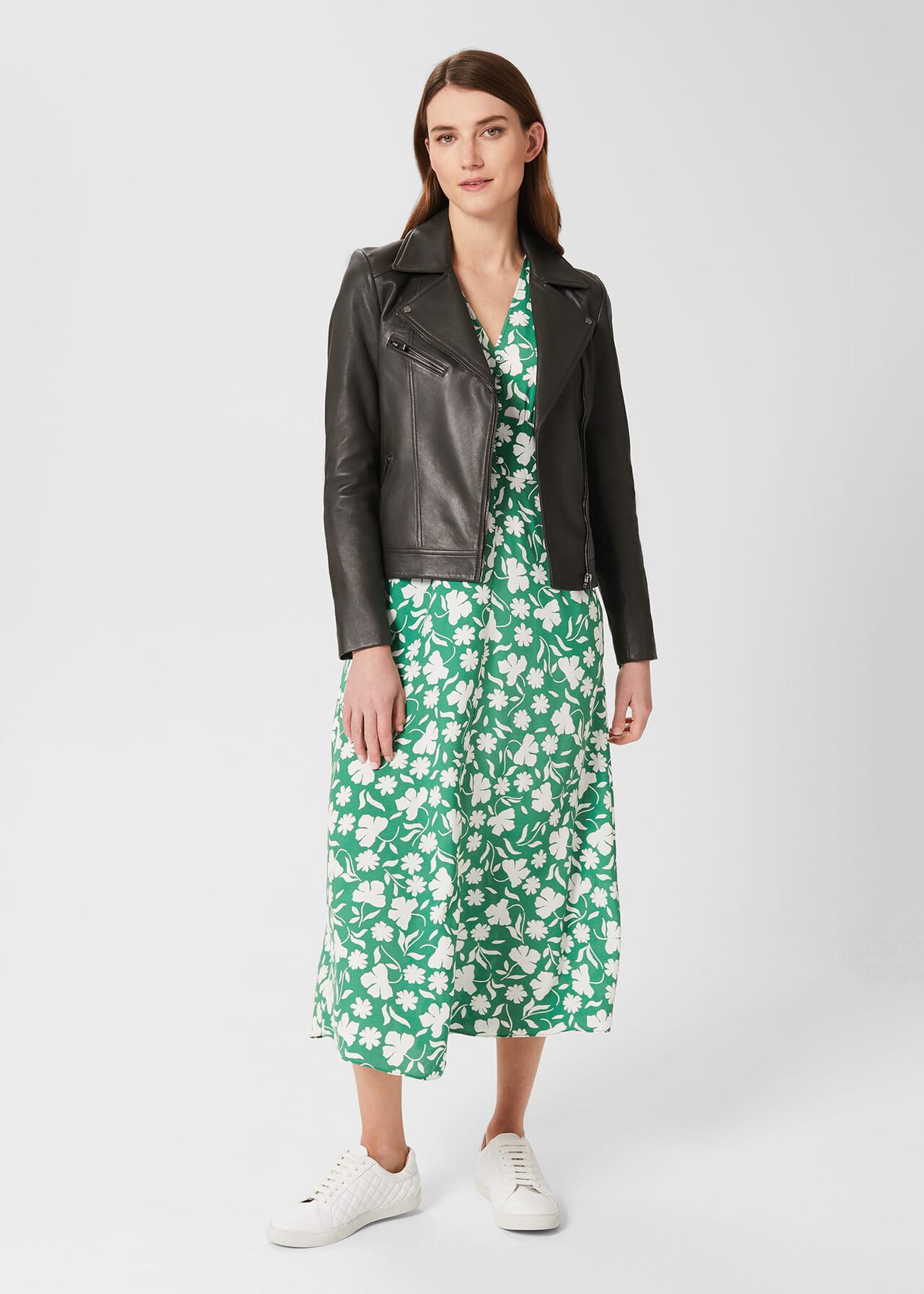Dakota Leather Jacket, Birch Green, hi-res