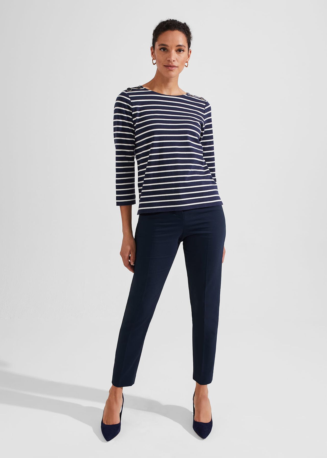 Petite Quin Cotton Blend Trousers