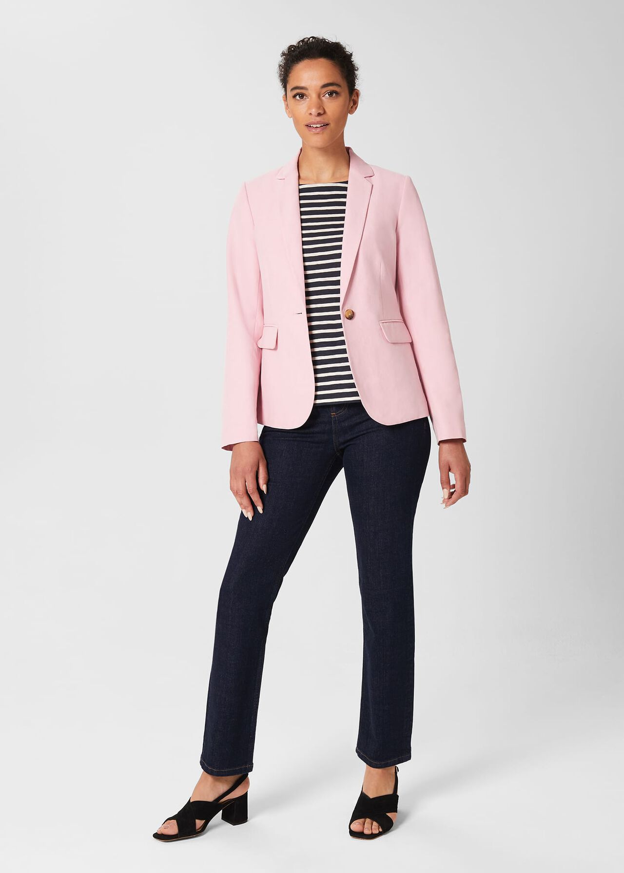Trinity Silk Blend Jacket, Pale Pink, hi-res