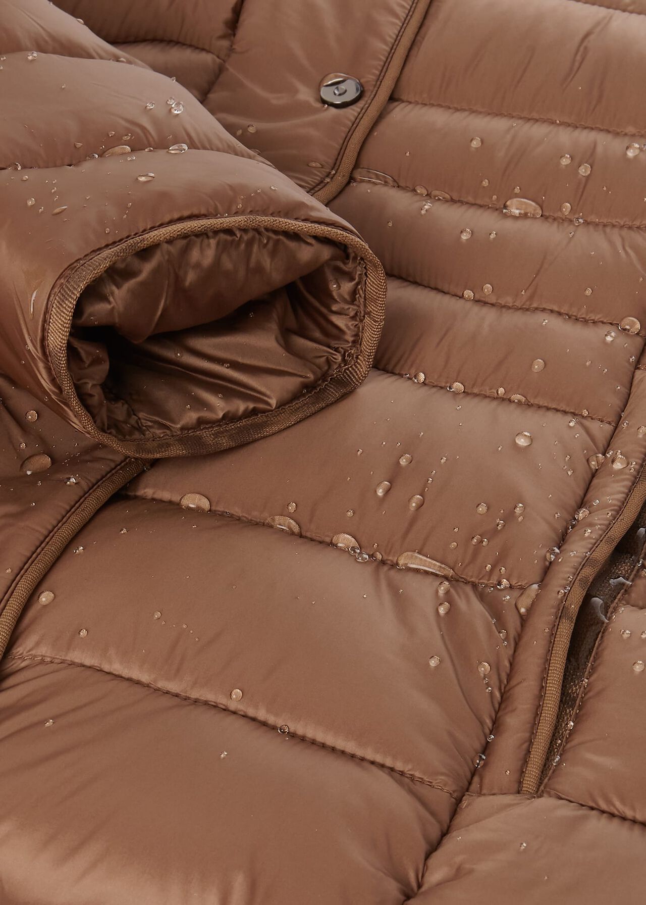 Danika Short Puffer Jacket With Hood, Camel, hi-res