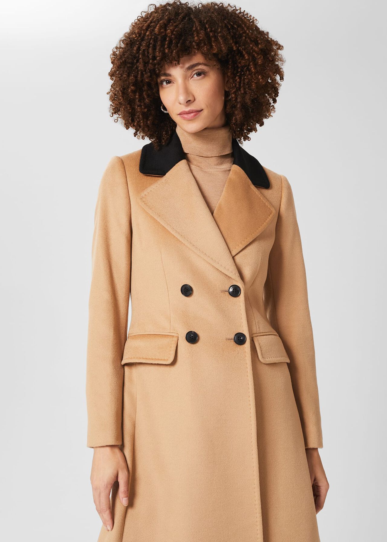 Jacqueline Coat, Camel Black, hi-res