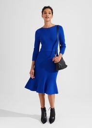 Quinn Knitted Dress, Egyptian Blue, hi-res