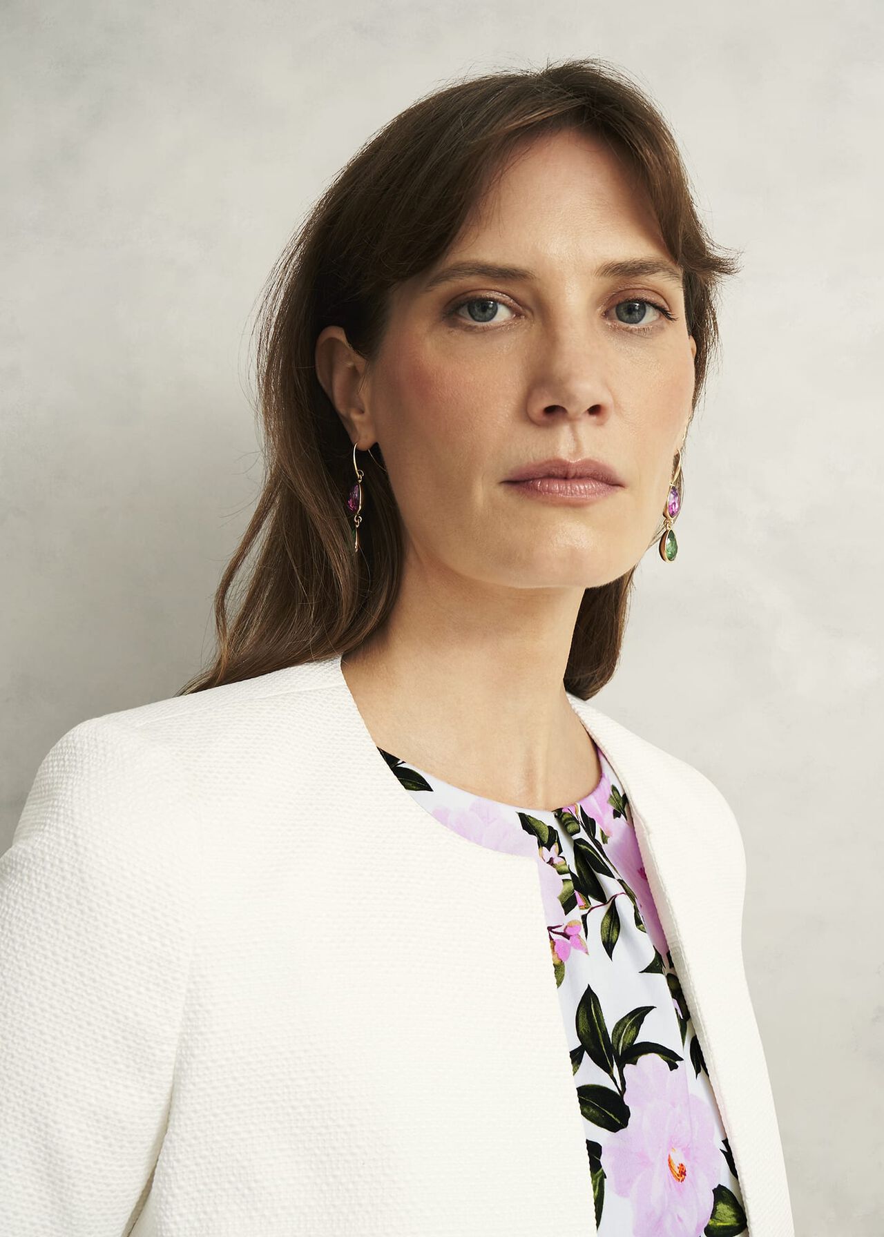 Elize Textured Jacket, Ivory, hi-res