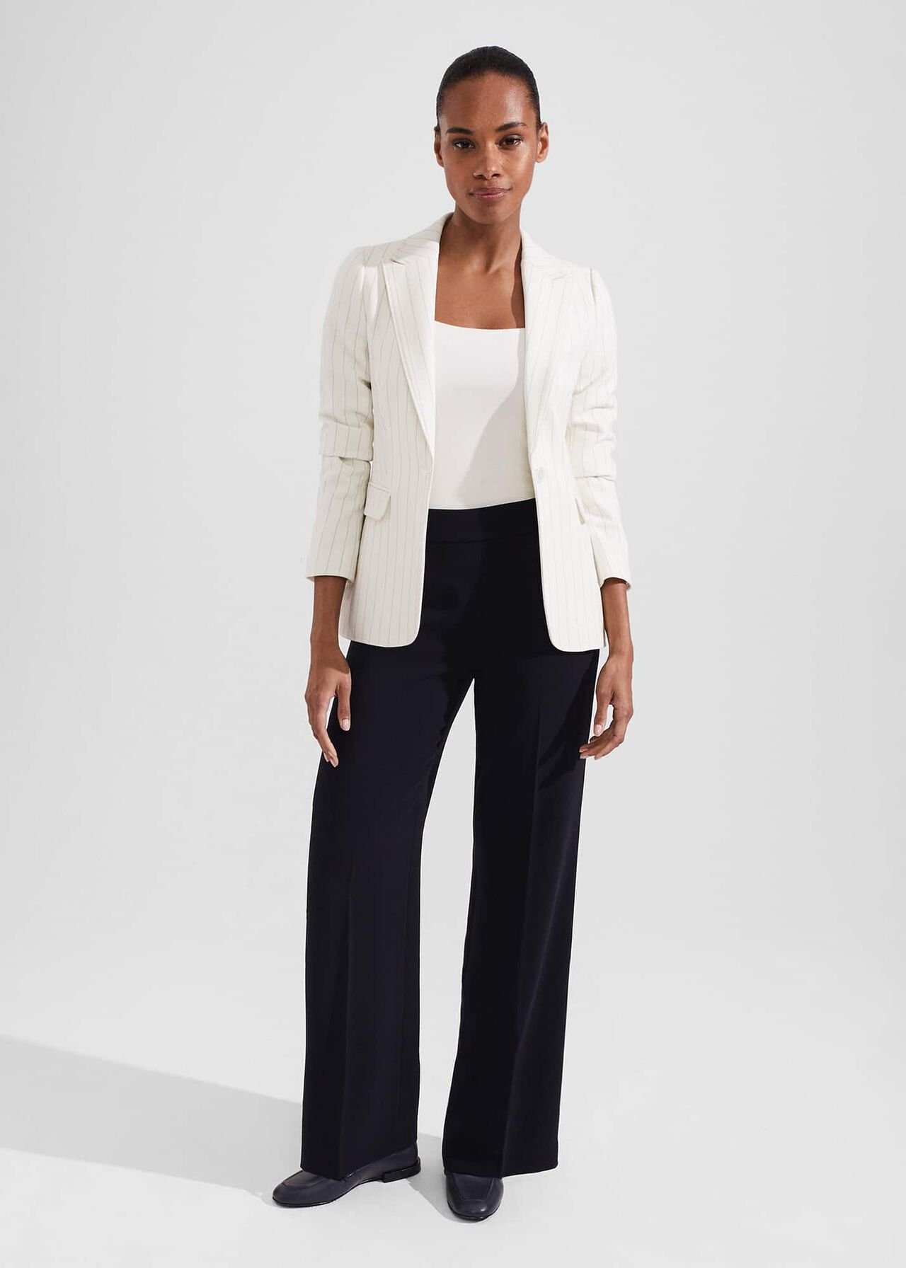 Stevie Wide Trousers, Navy, hi-res