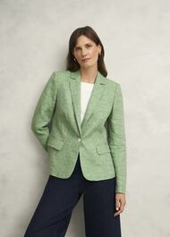 Blake Linen Jacket, Laurel Green, hi-res