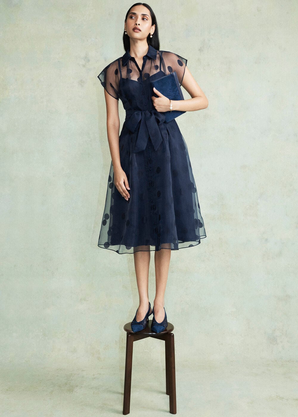 Tess Spot Shirt Dress
