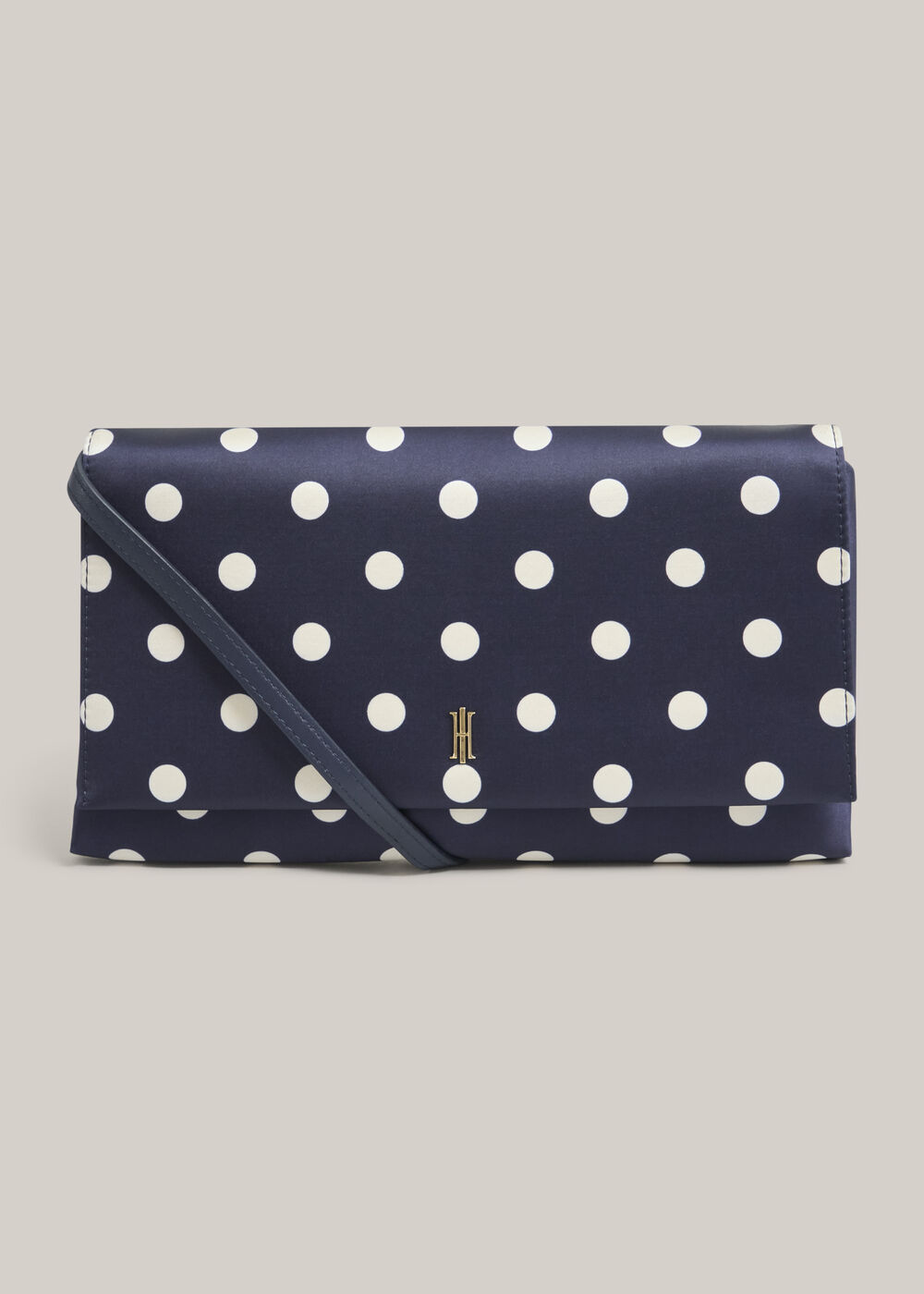 Renata Polka Dot Clutch, Midnight Ivory, hi-res