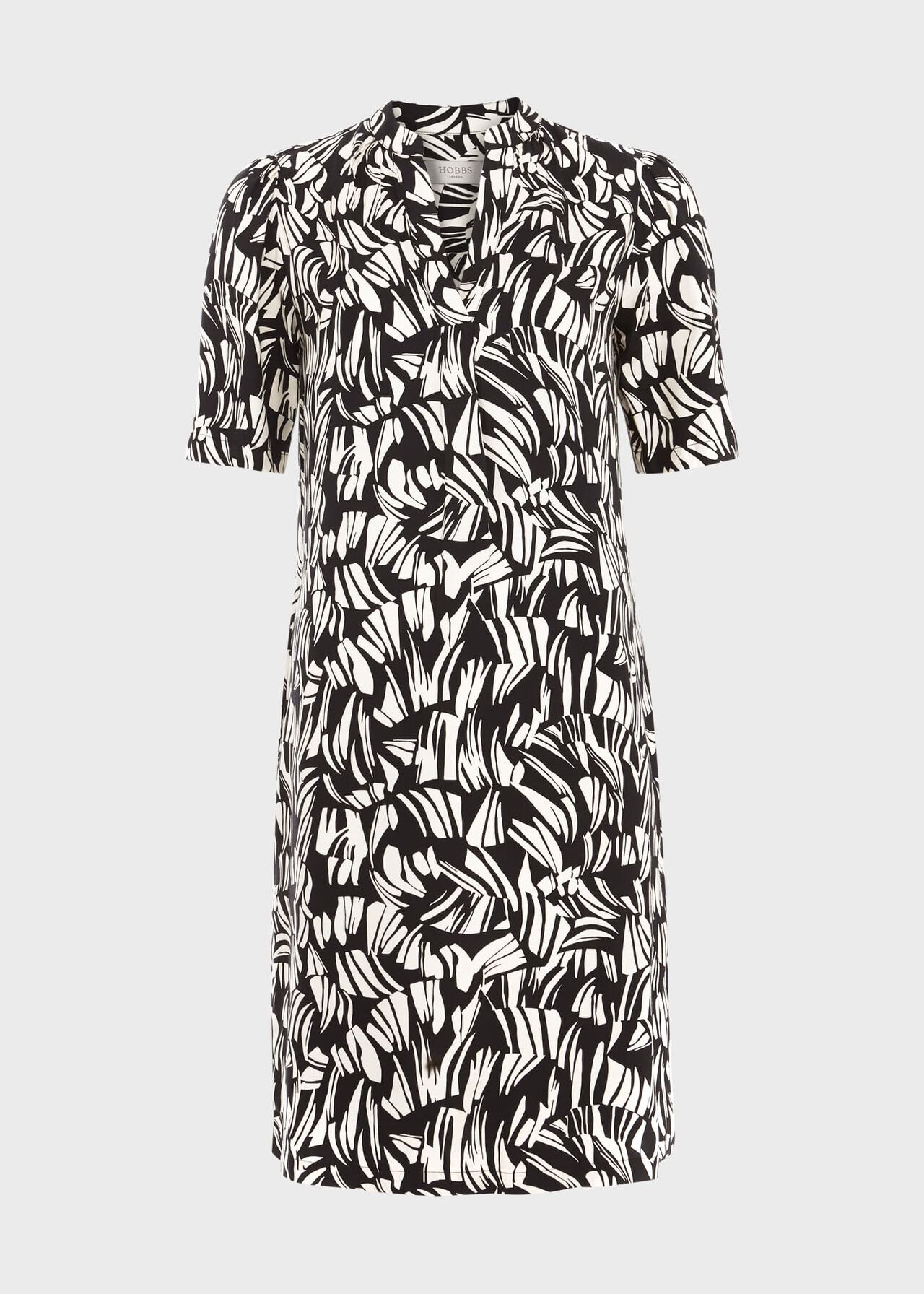 Lucille Dress, Black Cream, hi-res