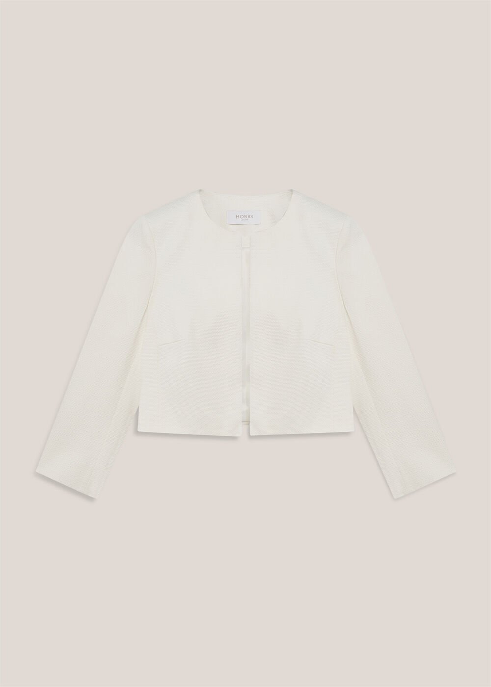 Elize Textured Jacket, Ivory, hi-res