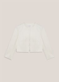 Elize Textured Jacket, Ivory, hi-res