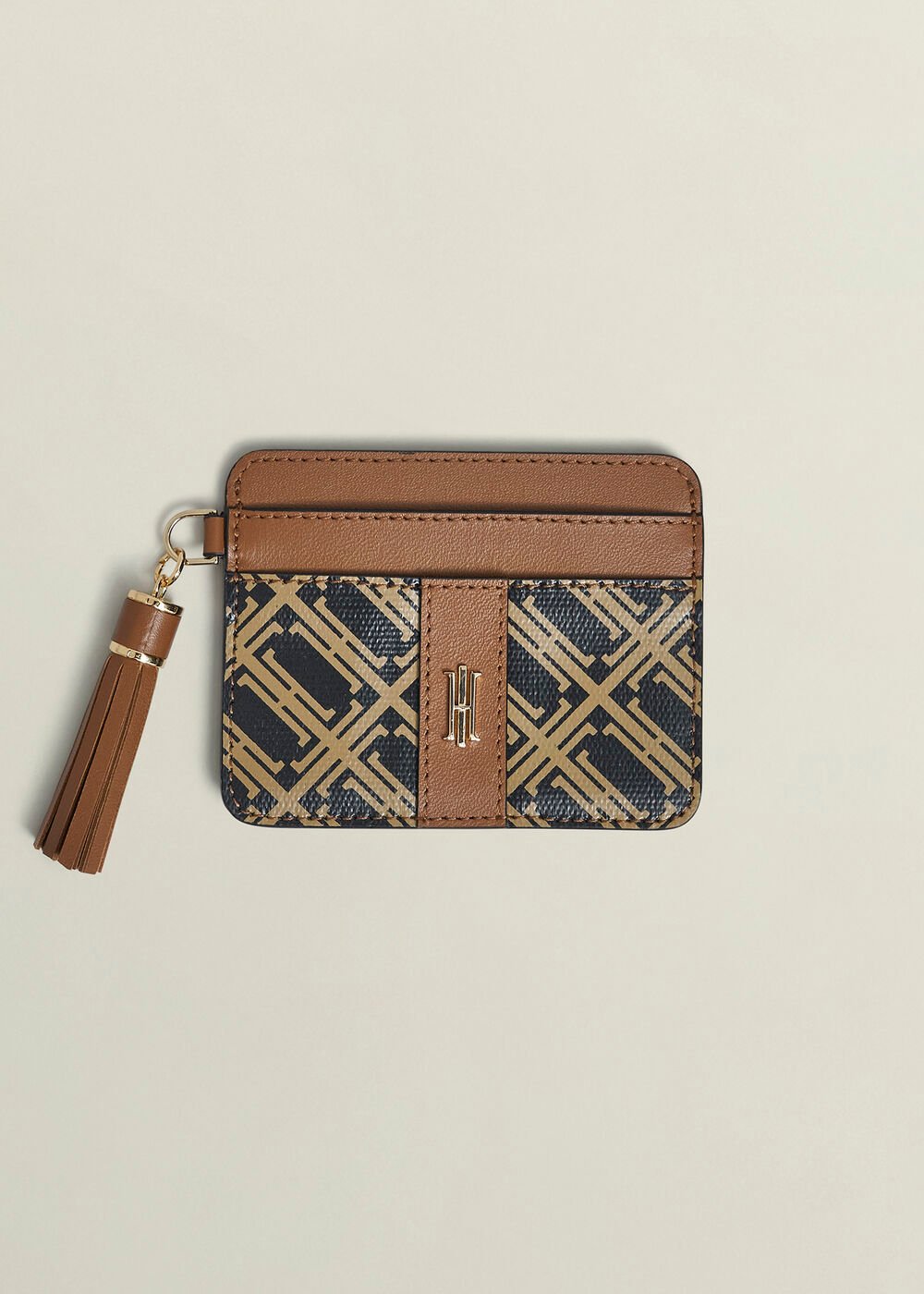 Romina Leather Cardholder, Tan Multi, hi-res