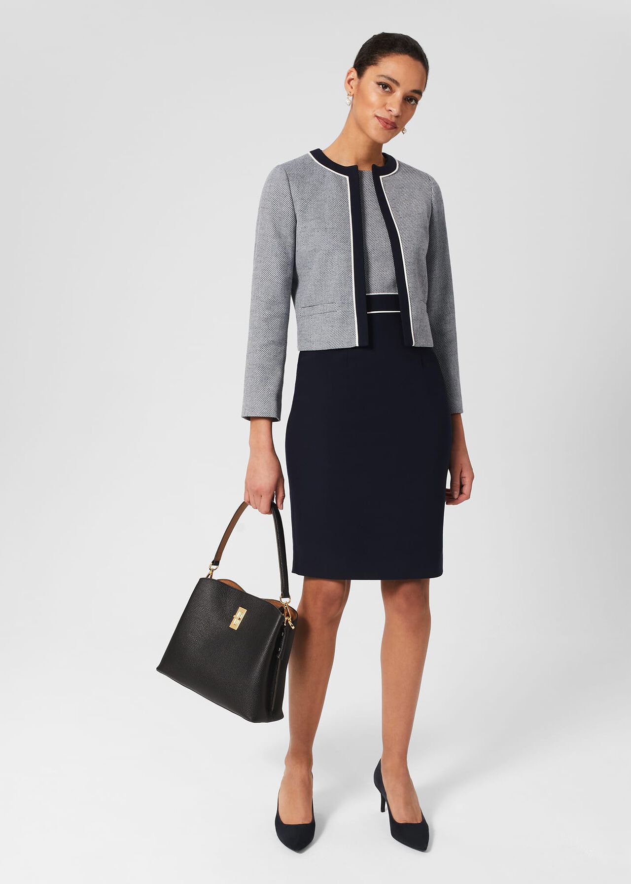 Petite Steph Dress, Navy Multi, hi-res