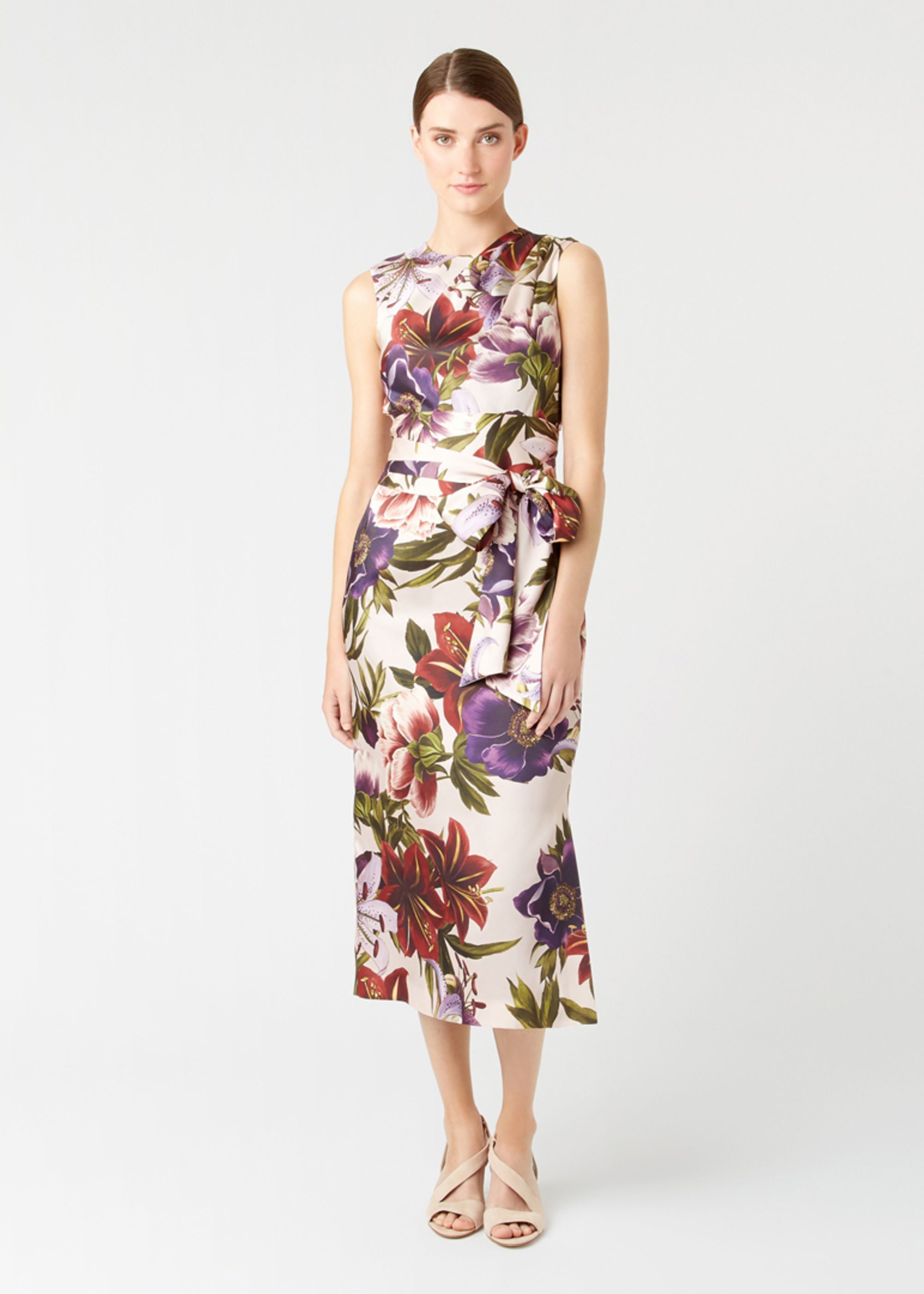 hobbs pink floral dress