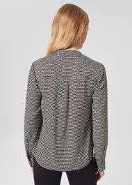 Emery Blouse, Navy Ivory, hi-res