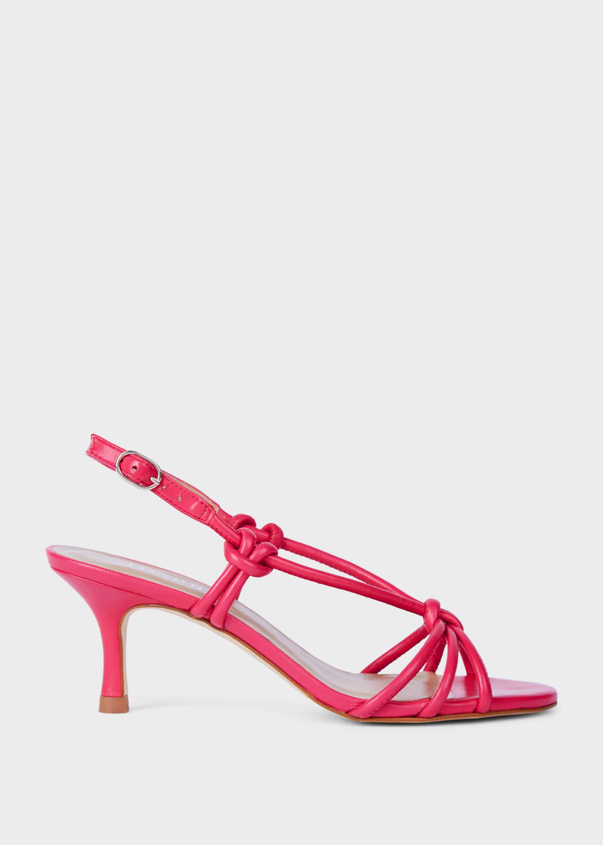 pink sandals kitten heel