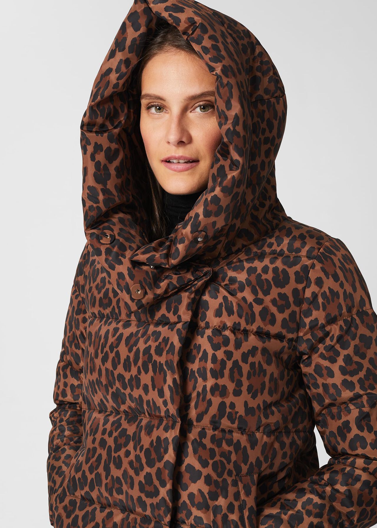 Short Heather Water Resistant Puffer Jacket, Camel Multi, hi-res
