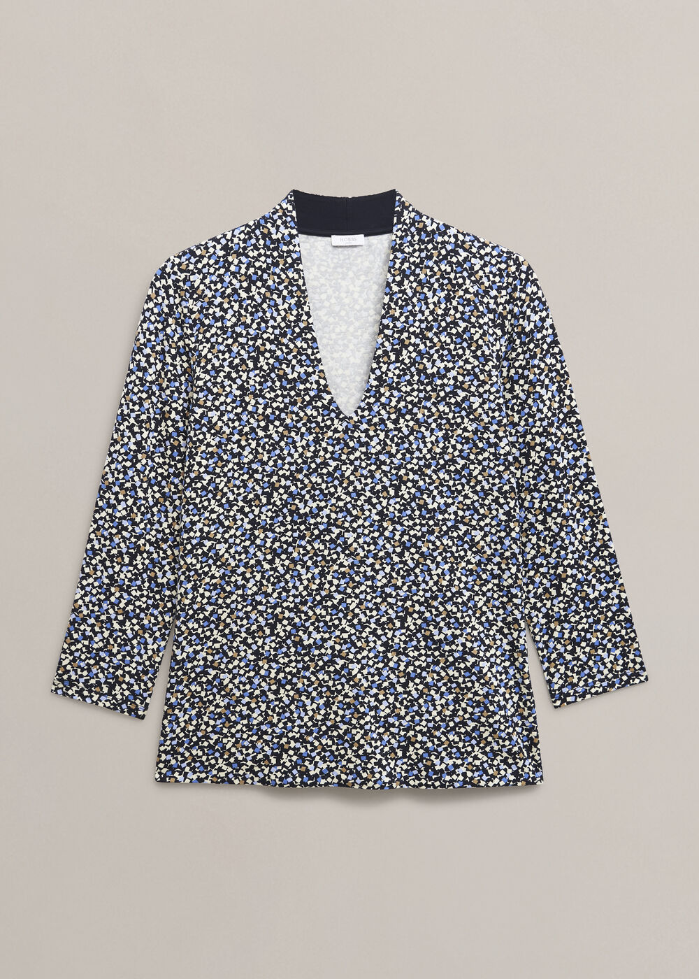 Aimee Printed Top, Navy Multi, hi-res