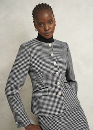 Dolly Wool Jacket, Black White, hi-res
