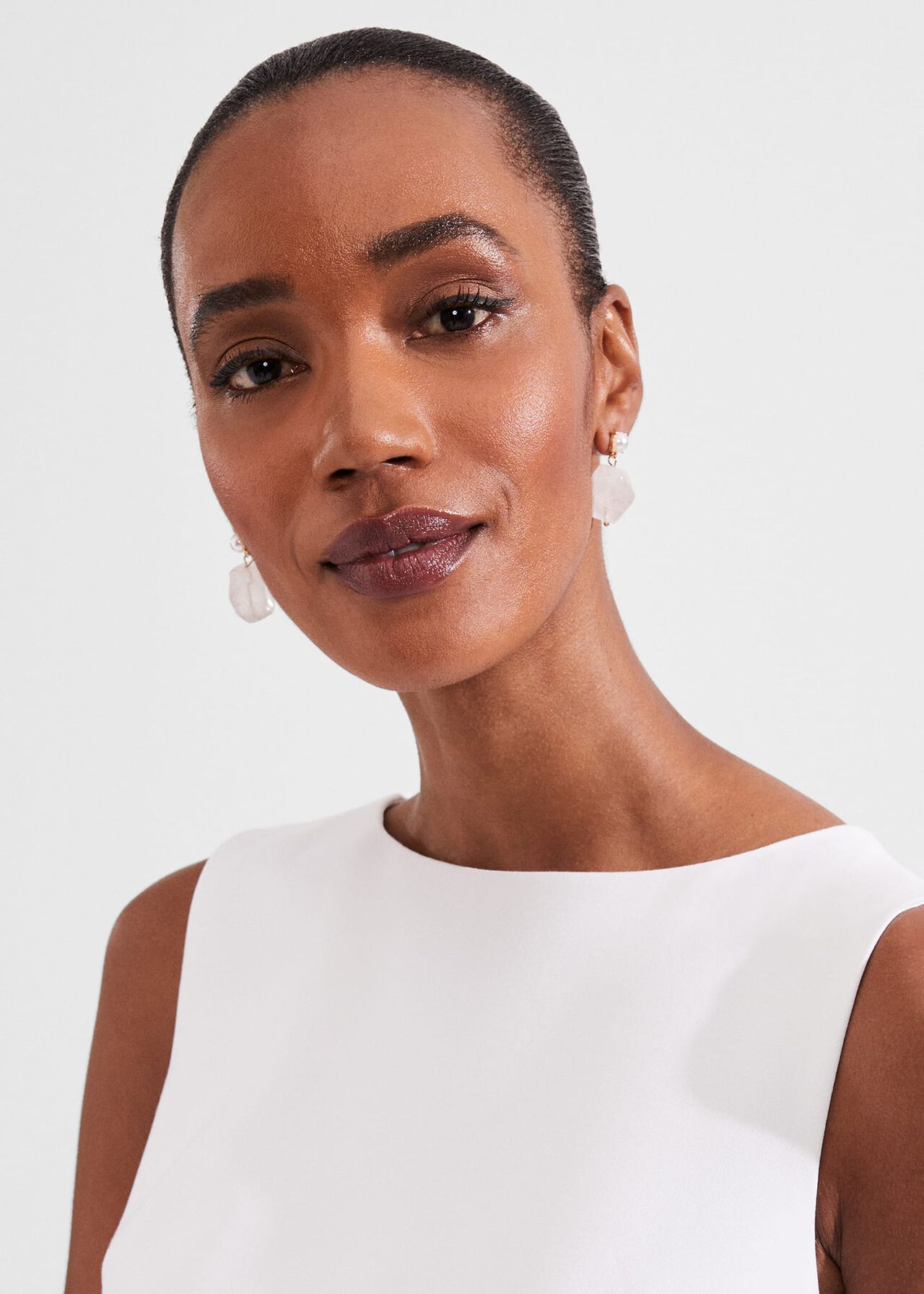 Holly Earrings, Gold, hi-res