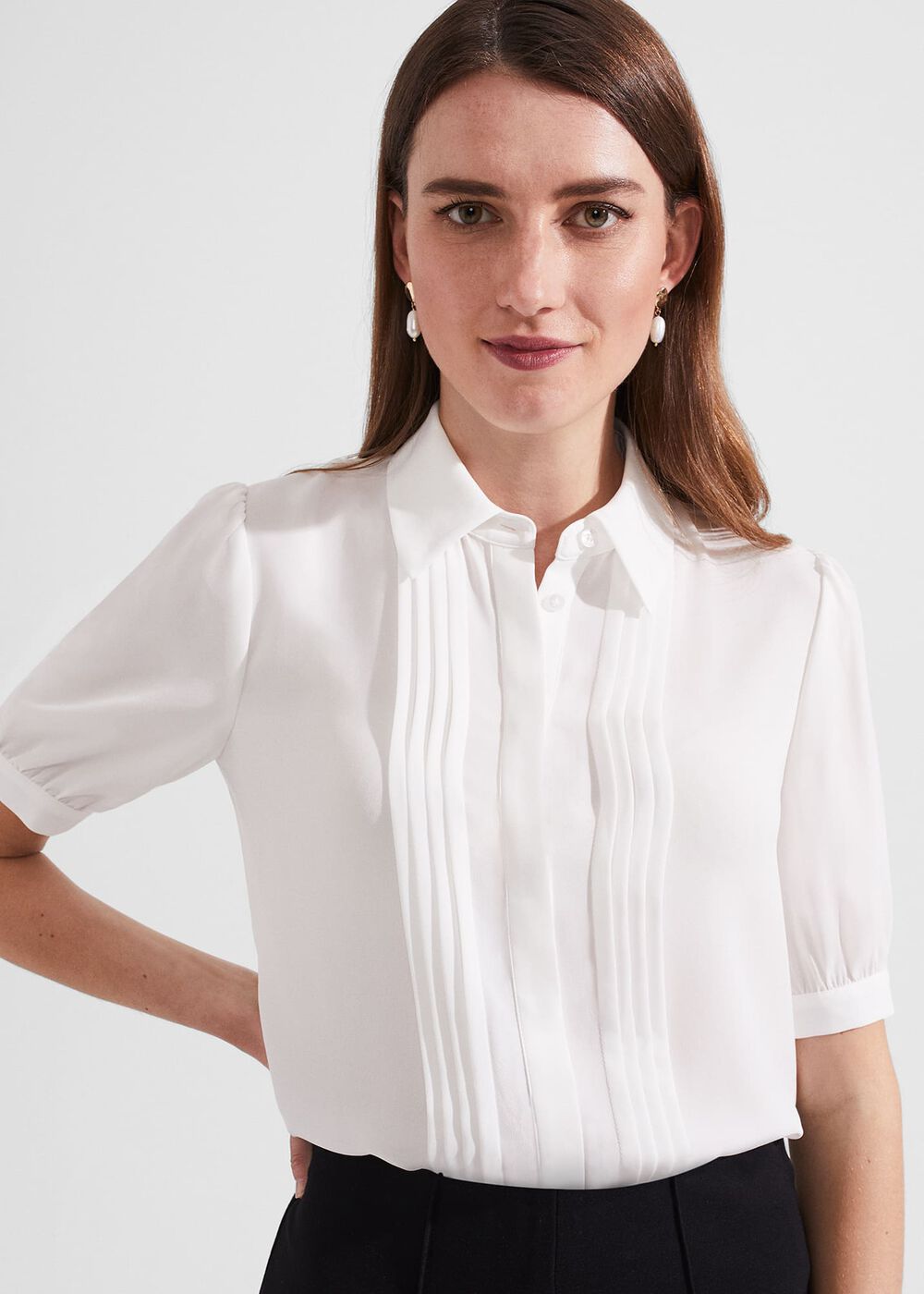 Ana Blouse, Ivory, hi-res