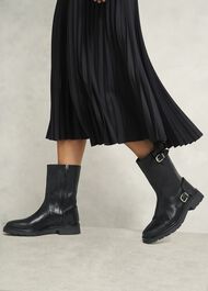 Kassandra Biker Boots, Black, hi-res
