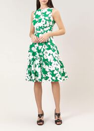 Evie Dress, Grass Green Wht, hi-res