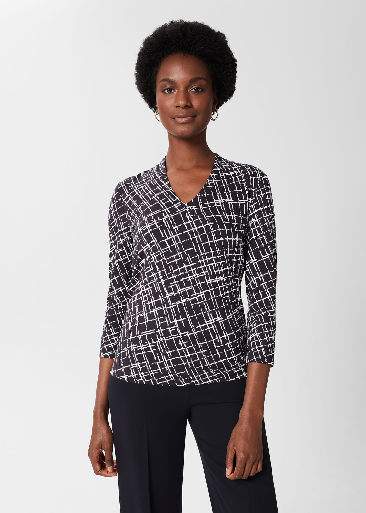 ホブズ HOBBS AIMEE PRINTED TOP （NAVY IVORY） Aimee Printed Top | Hobbs US |