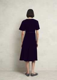 Petite Catalina Velvet Dress, Midnight Navy, hi-res