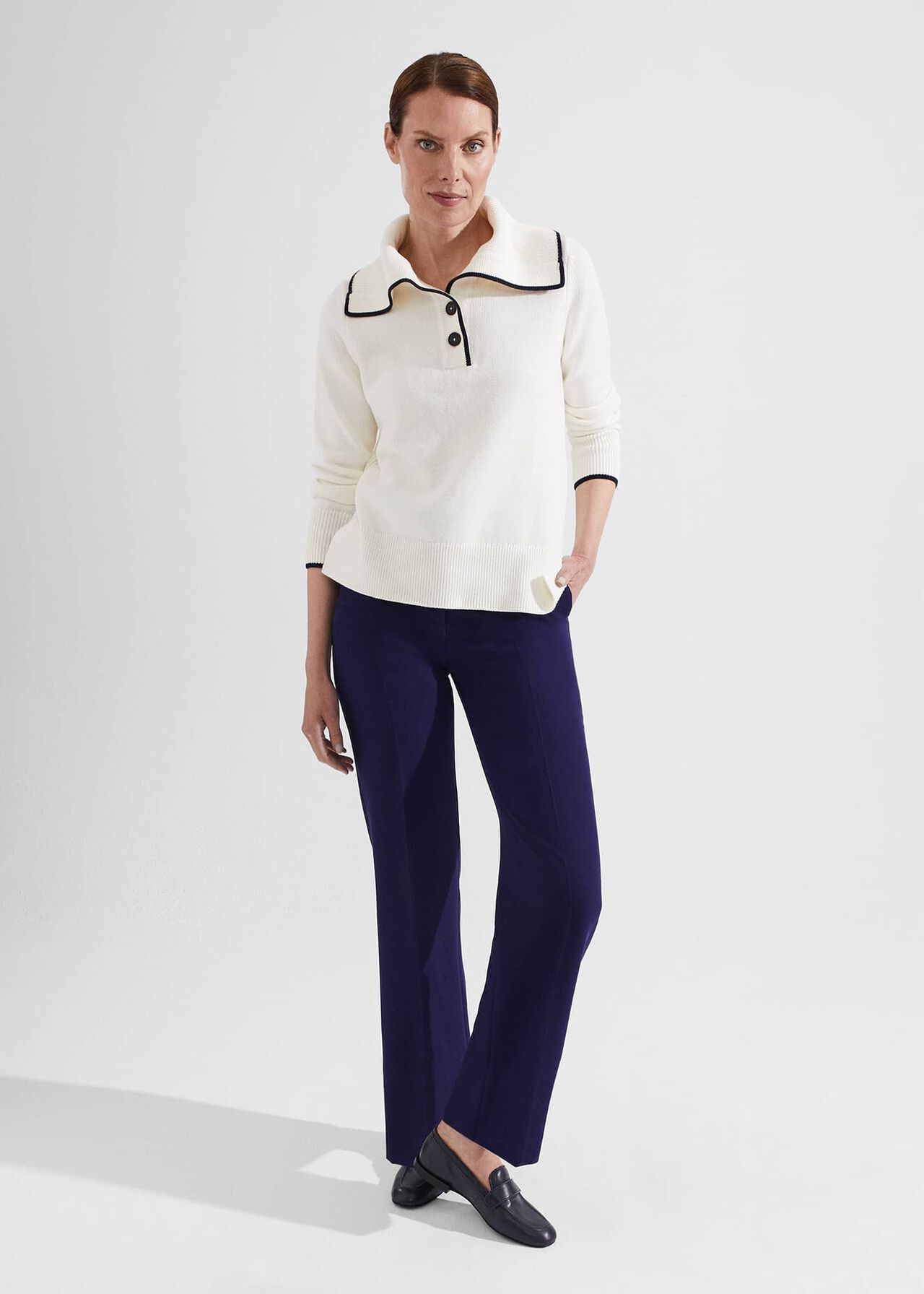 Petite Romy Trousers, Rich Navy Blue, hi-res