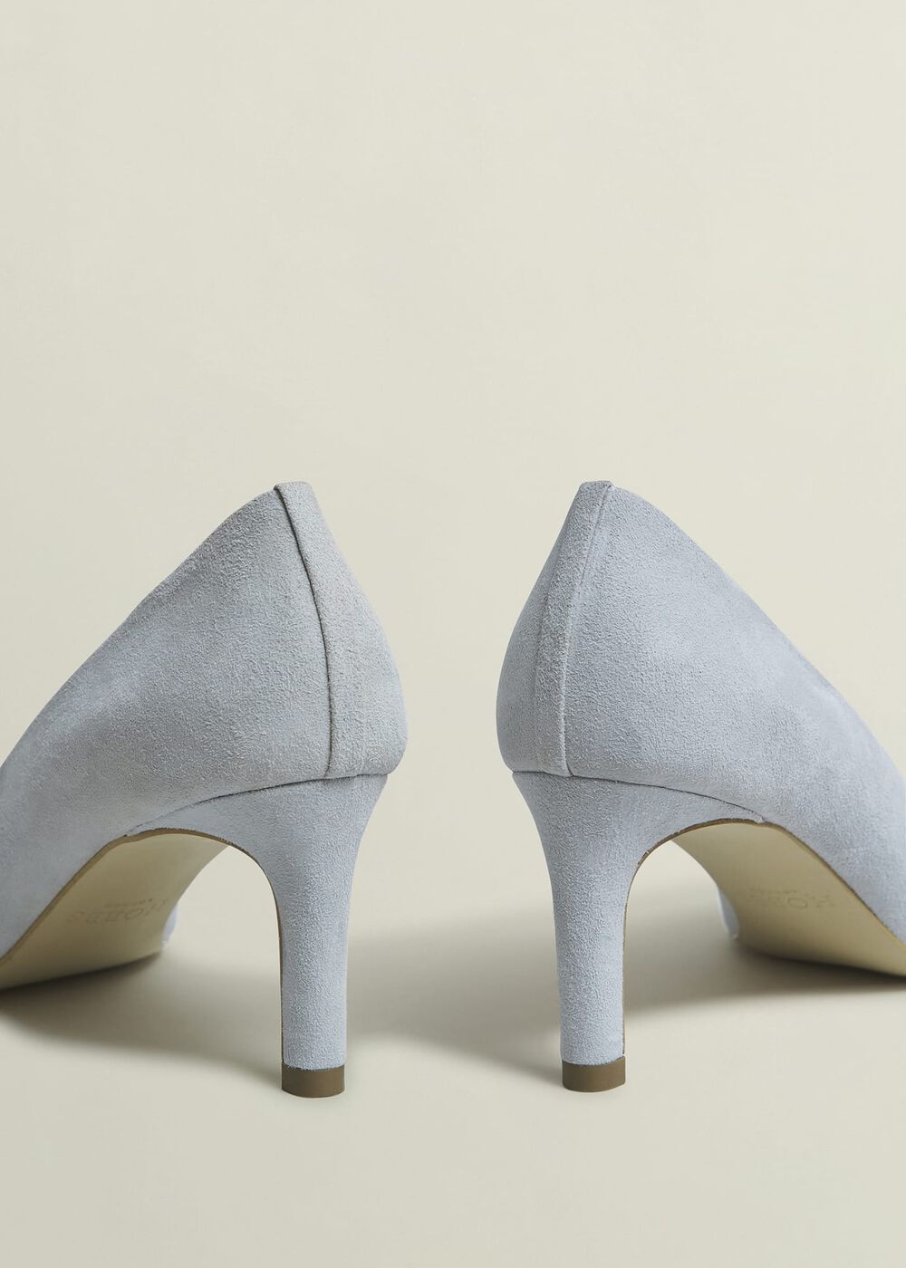 Lizzie Suede Court Shoes, Pale Blue, hi-res