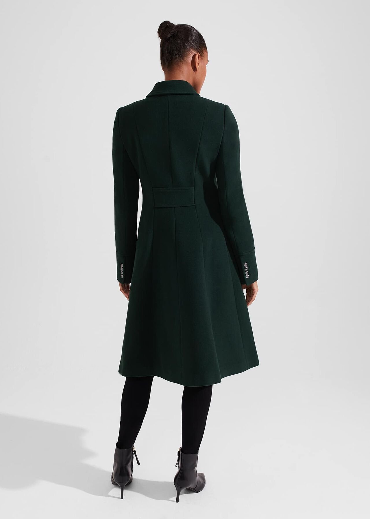 Clarisse Wool Blend Coat, Green, hi-res