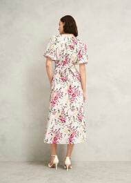 Taylor Linen Dress, Ivory Multi, hi-res
