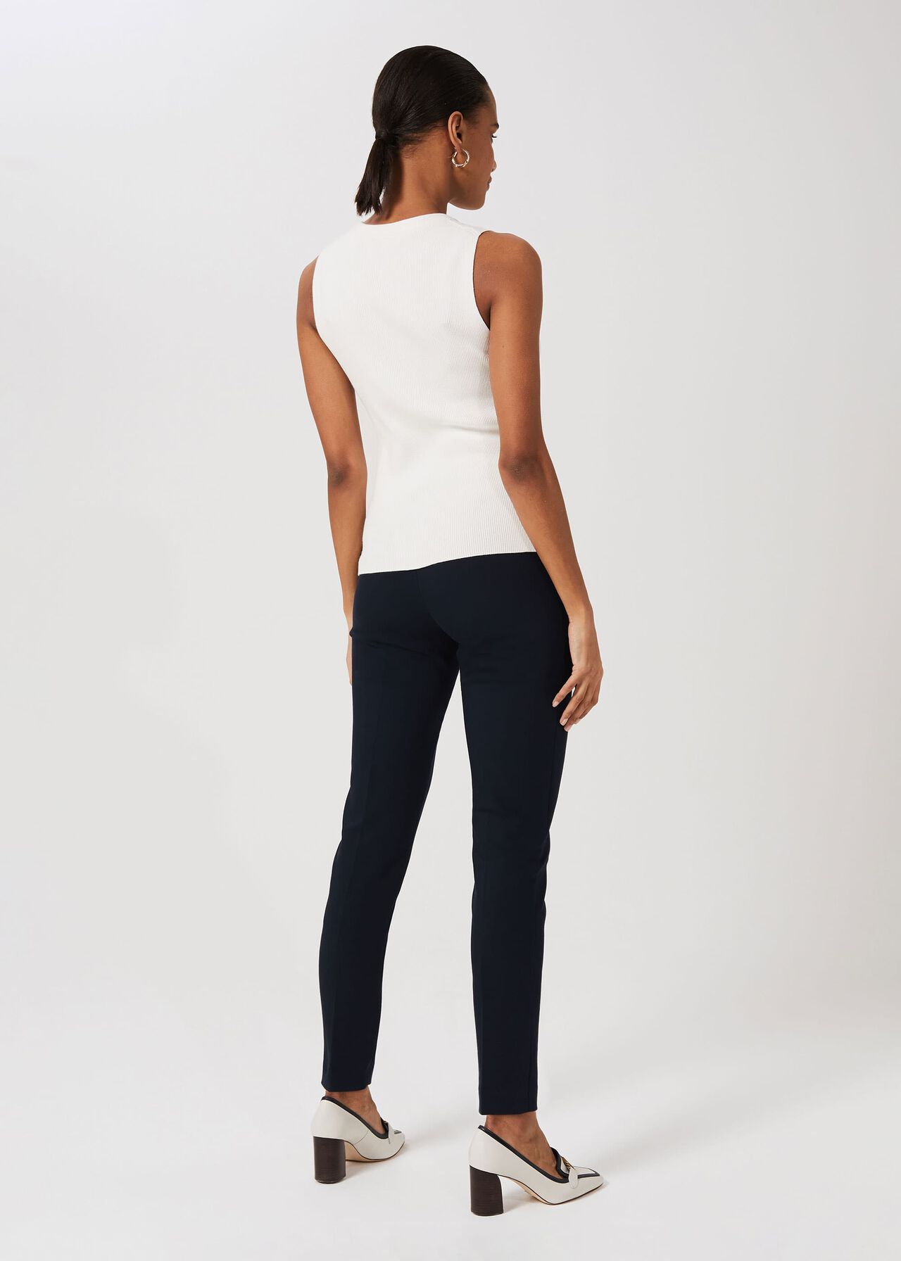 Summer Gael Tapered trousers With Stretch, Navy, hi-res