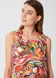 Catriona Linen Sleeveless Top , Multi, hi-res