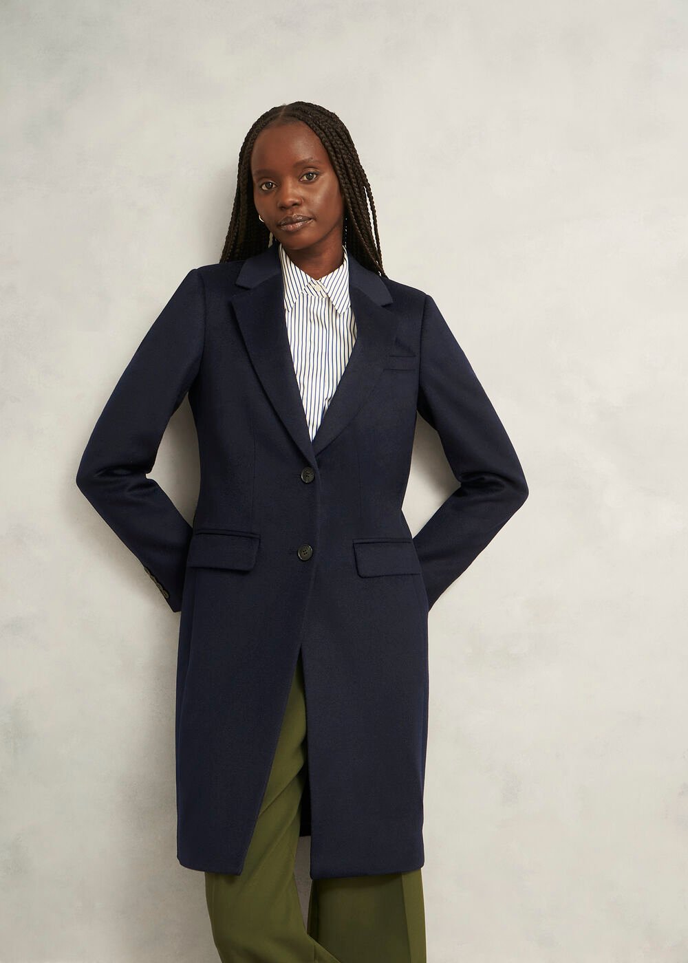 Petite Cavendish Wool Coat, Navy, hi-res