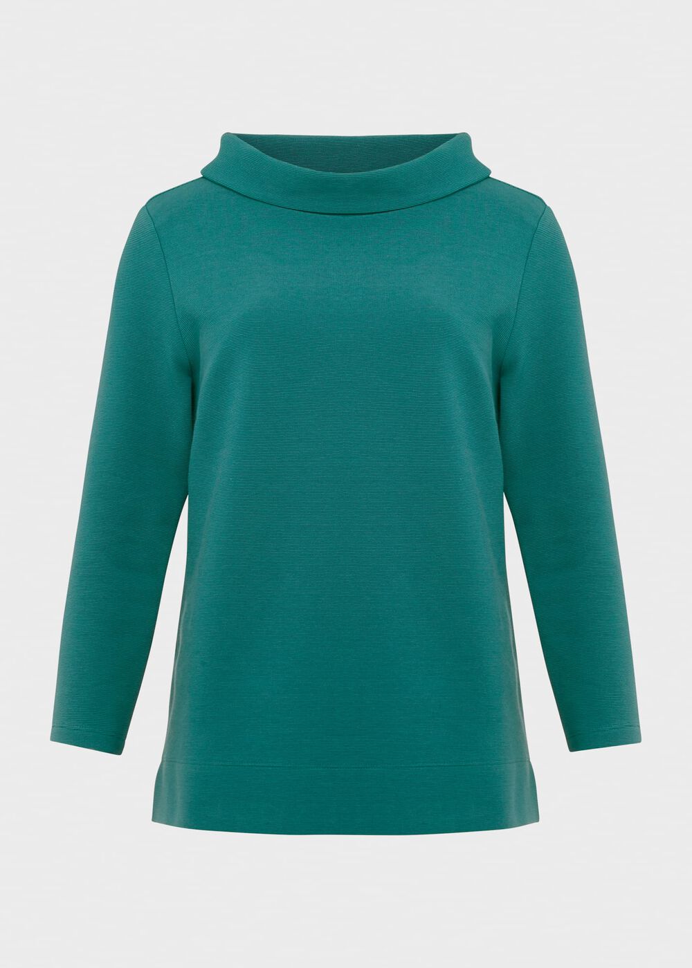 Betsy Textured Top With Cotton , Ocean Green, hi-res