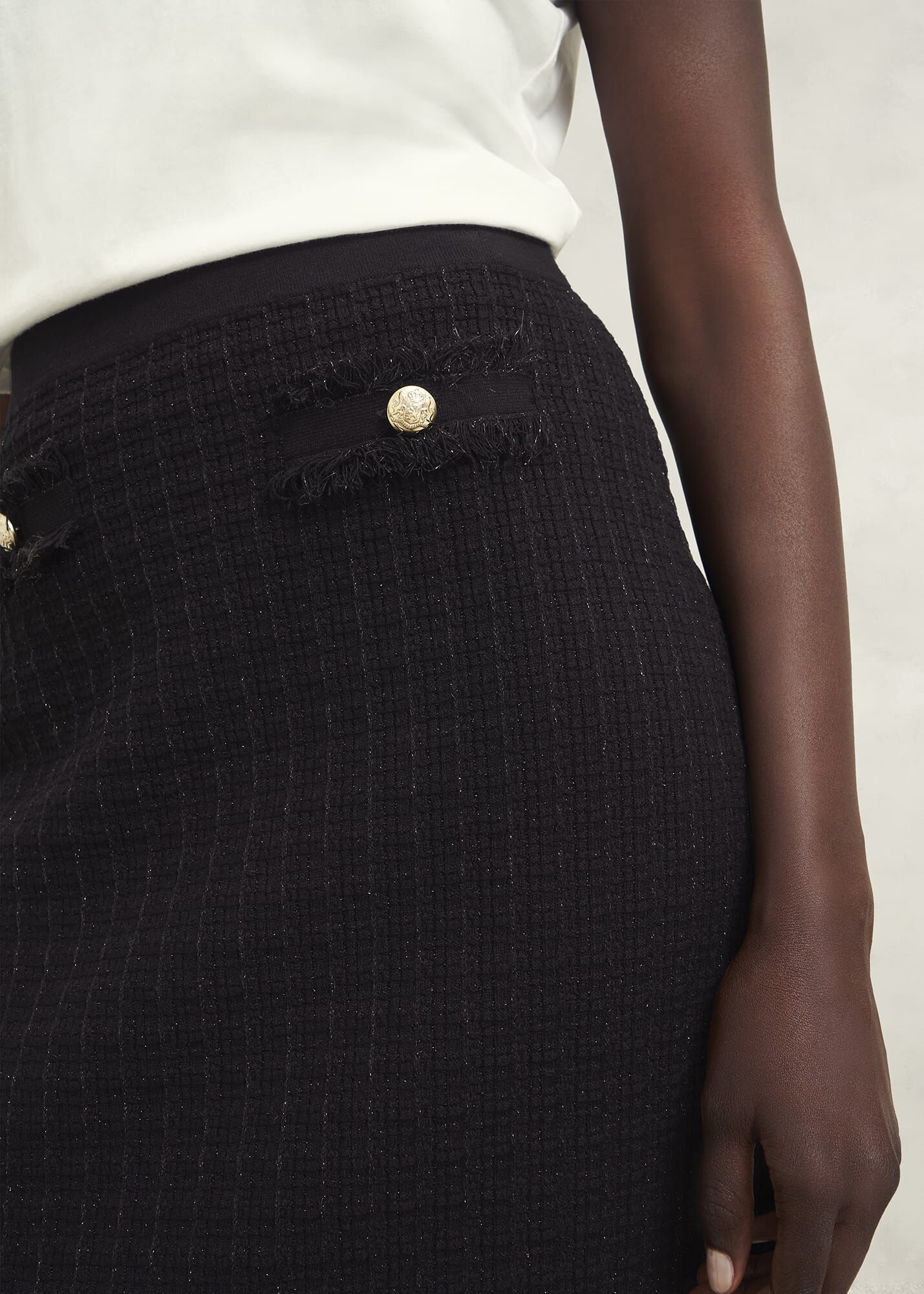 Sairey Sparkle Knitted Skirt | Hobbs US |