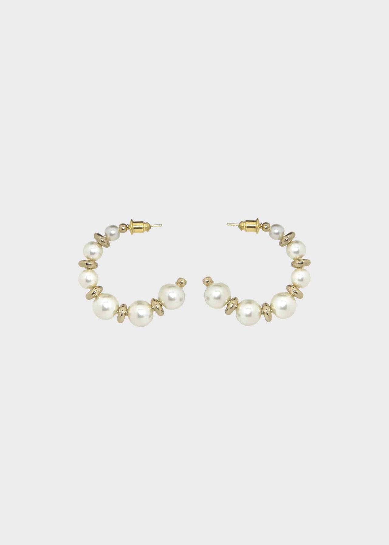 Sandra Hoop Earrings, Gold, hi-res