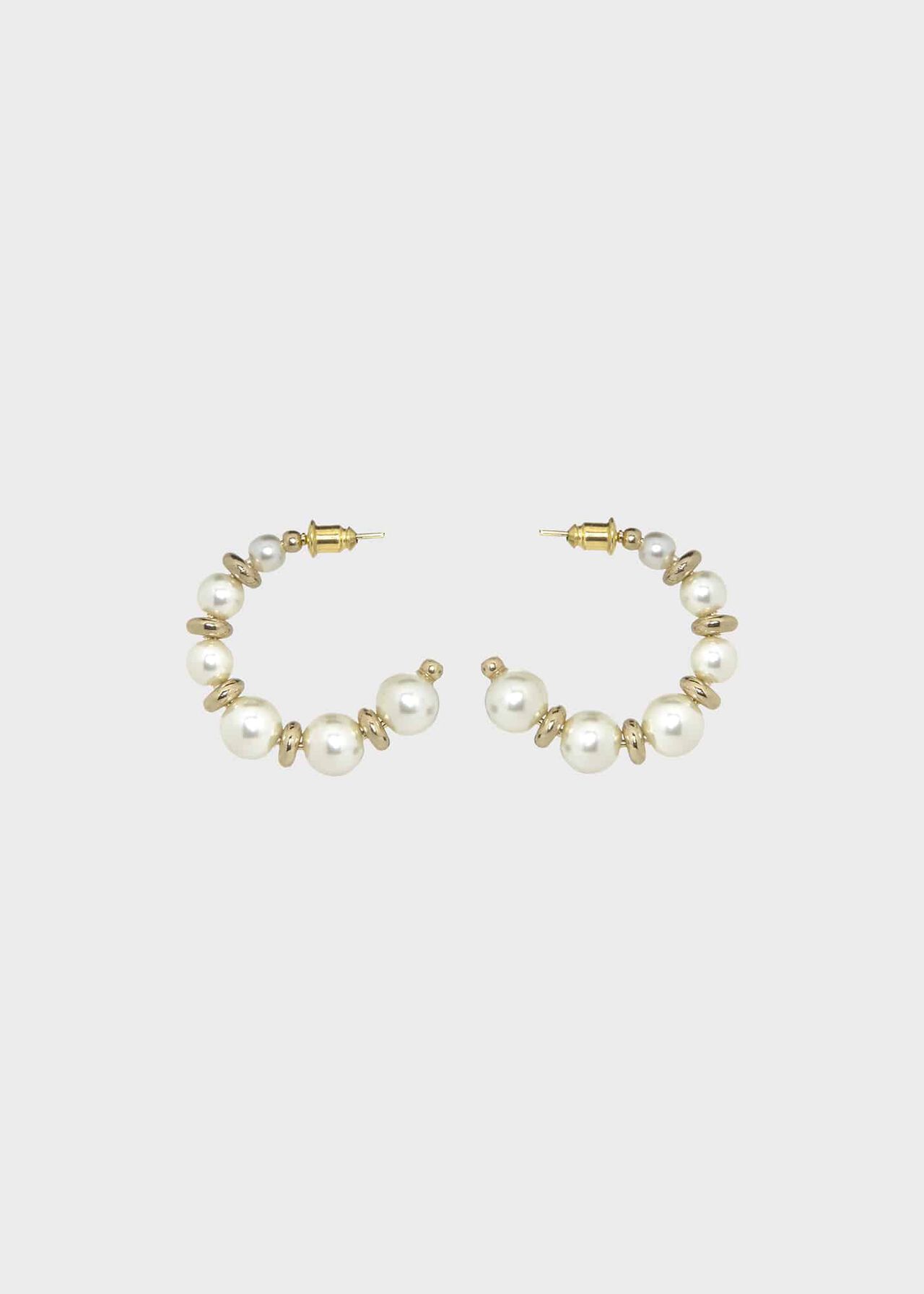 Sandra Hoop Earrings, Gold, hi-res