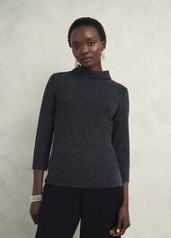 Tali Sparkle Top, Black Silver, hi-res