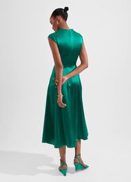 Charlize Silk Dress, Meadow Green, hi-res