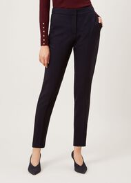 Gael Wool Blend trousers, Navy, hi-res