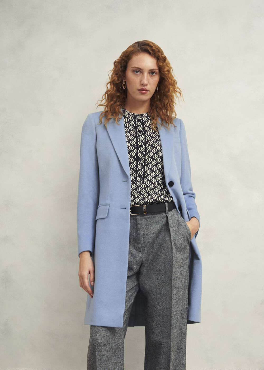 Petite Cavendish Wool Coat, Pale Blue, hi-res