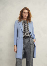 Petite Cavendish Wool Coat, Pale Blue, hi-res