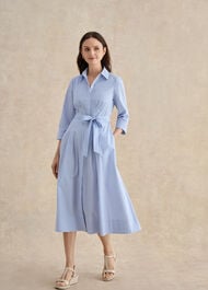 Jane Shirt Stripe Dress, Blue Ivory, hi-res